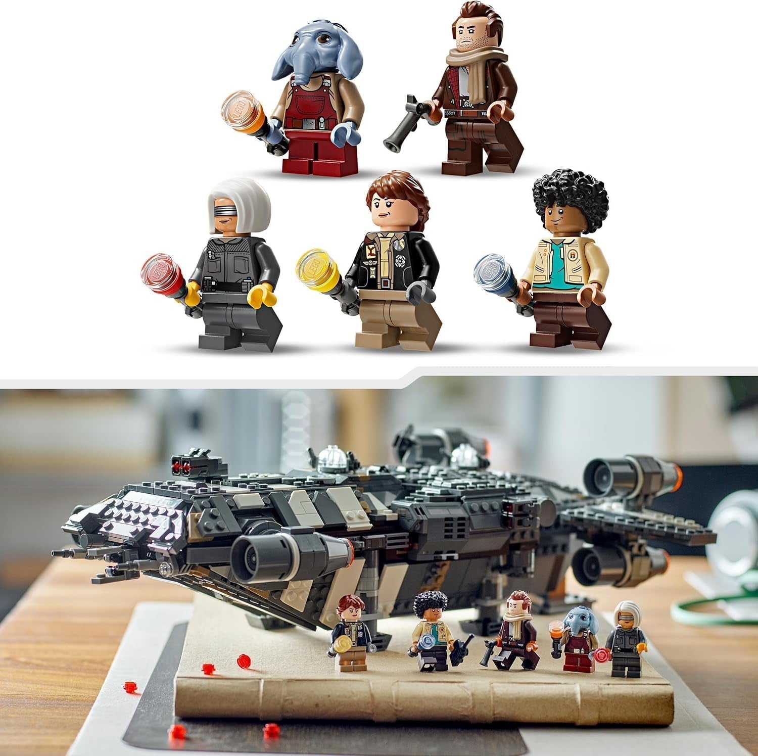 LEGO Star Wars : Skeleton Crew Onyx Cinder, vaisseau spatial à construire et à collectionner pour garçons et filles avec 5 personnages, idée cadeau pour les fans à partir de 10 ans 75374 Jeux de construction Besuche den LEGO-Store