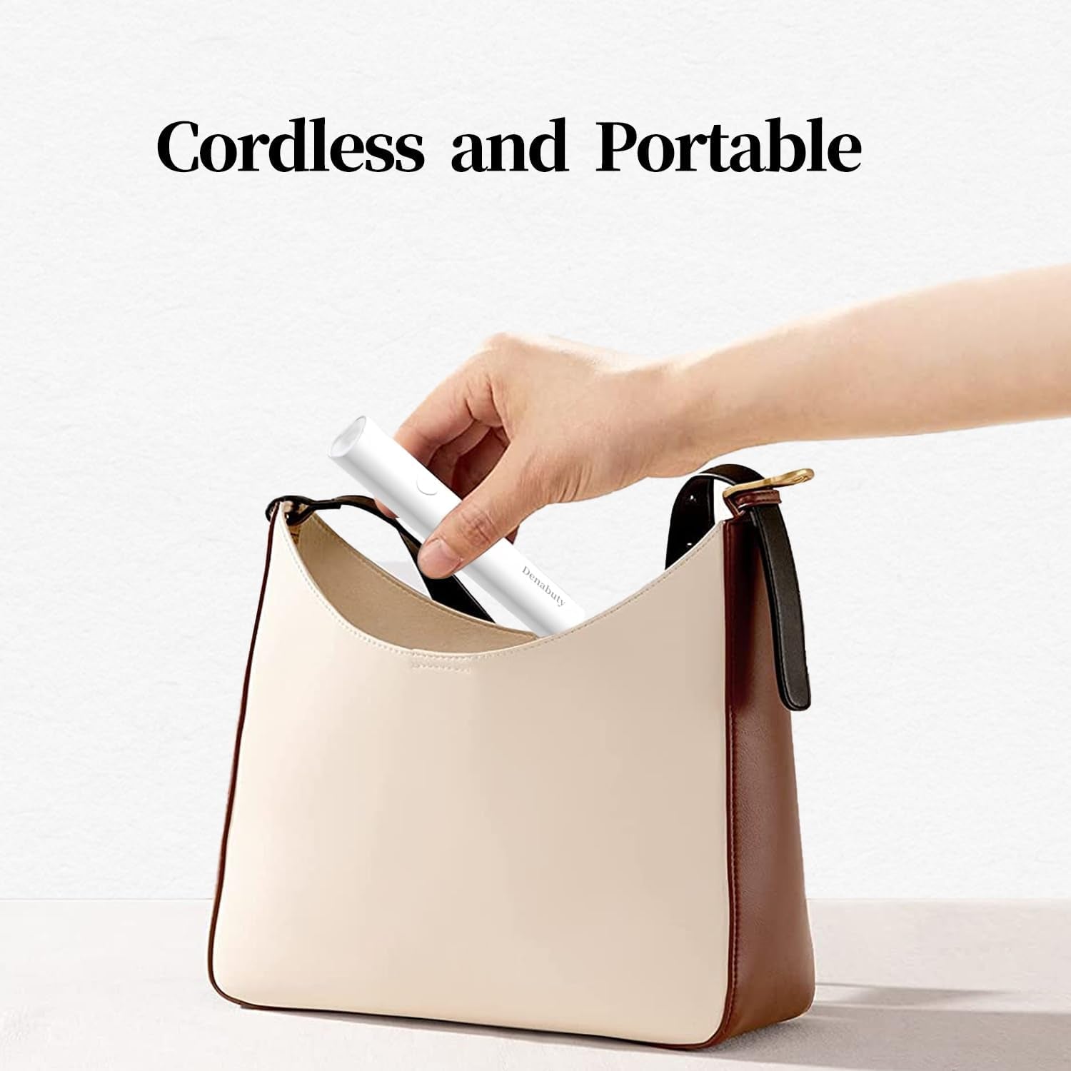 Denabuty Lampe UV pour Vernis à Ongles Gel, Mini Lampe LED U V pour Remplacement des Ongles avec Support Tragbare Petite Lampe UV pour Vernis à Ongles Gel, pour Aushärten Von Nagelkleber & Nail Tips Blanc