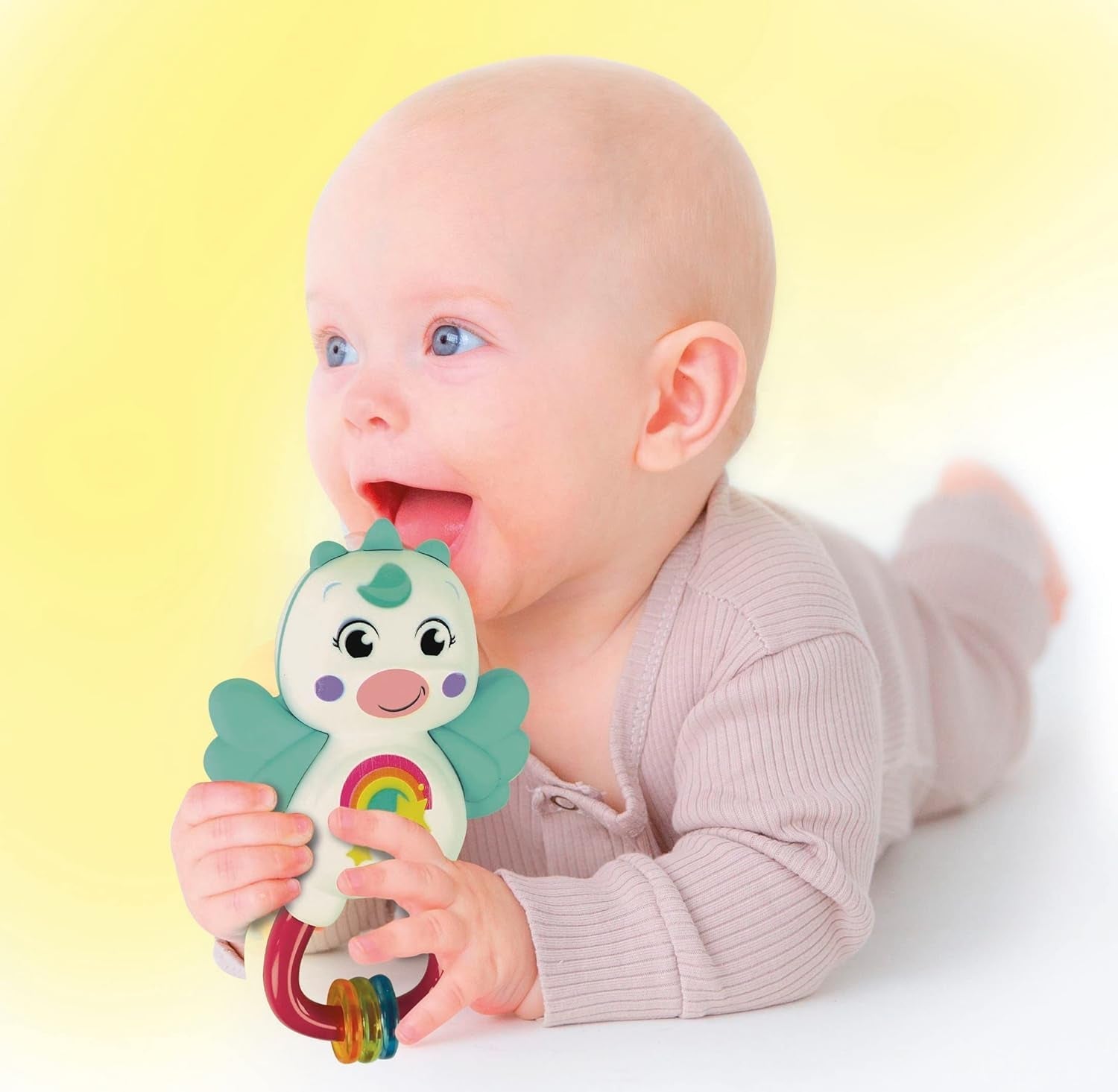 Clementoni 17778 - Hochet Petite Licorne - Sonaglio Neonato Con Massaggiagengive, Giocattolo Bambini 3 Mesi, Rafforza Le Capacità Motorie E Sensoriali - Made in Italy Jucarii Bebe Naty Shop