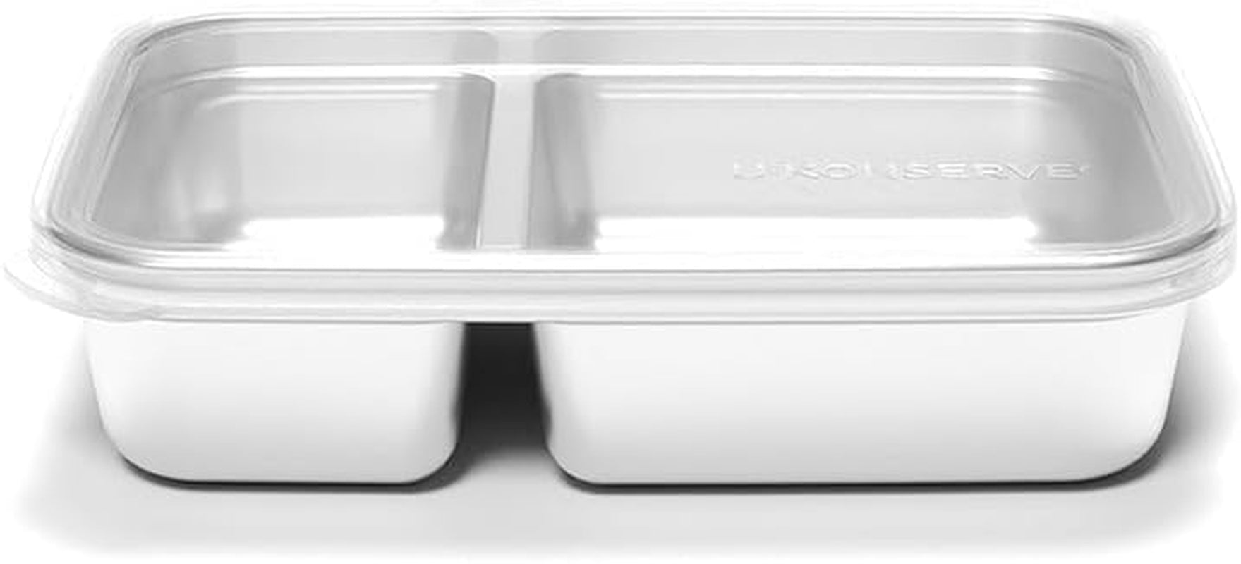 U Konserve - Récipient alimentaire rectangulaire divisé en acier inoxydable avec couvercle en silicone - Bleu sarcelle - 28 oz / 825 ml Boîtes de conservation des aliments Naty Shop Clear 28 Oz