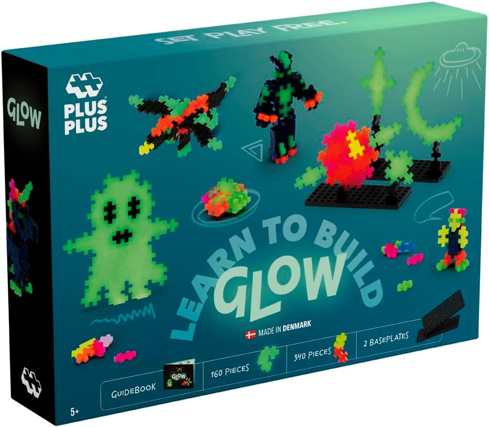 Plus-Plus 500 Kreativ Bausteine Nachtleuchtend, Glow