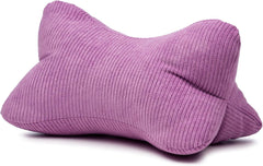 Gözze - Pernă de citit Capri, pernă de gât cu aspect fin de catifea reiată, pernă de citit și relaxare pentru gât și spate, 40 x 25 cm - Liliac