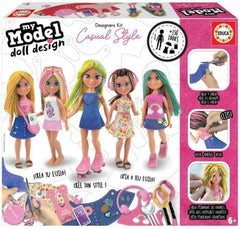 Educa 18368, My Model Doll Design Casual Puppe, DIY, Puppen selber Machen, Bastelset für Kinder ab 6 Jahren