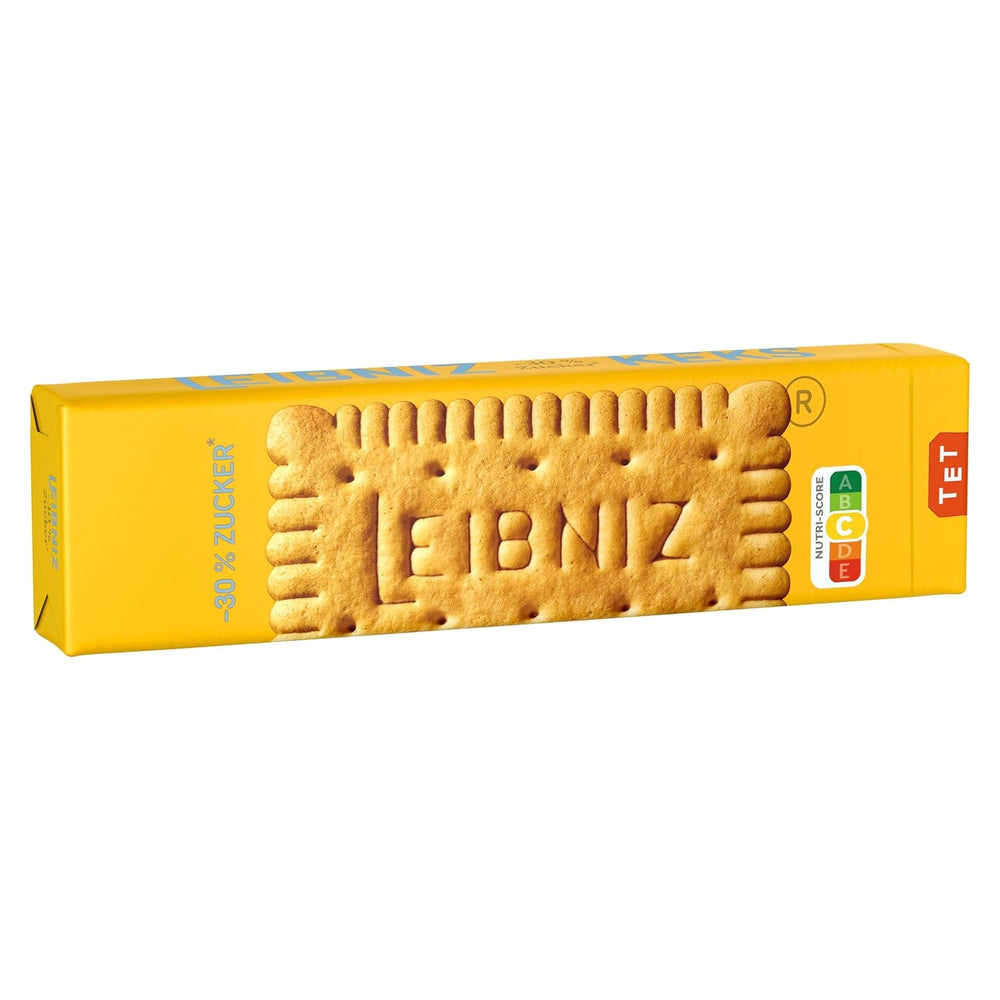 LEIBNIZ Biscuits au Beurre - 30% Sucre, 150g, Biscuits au Beurre Faible en Sucre, Véritables Biscuits Croquants à 52 Dents (1 x 150g)