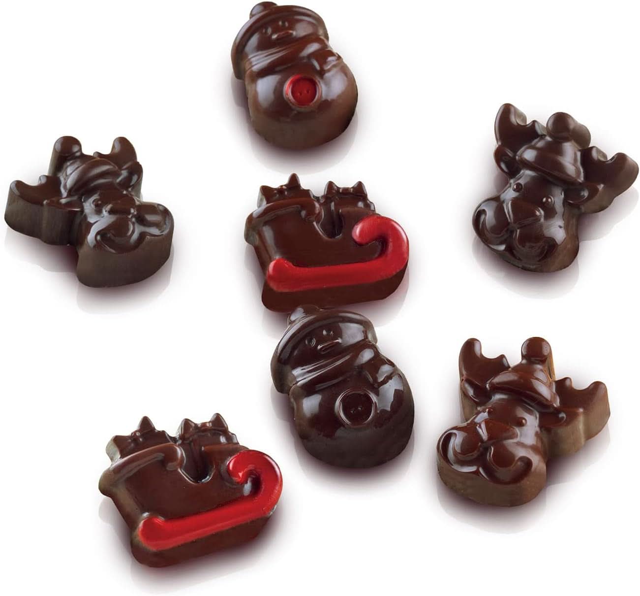 Silikomart 199194, pour Pralines au Chocolat, motif Hiver Cuisine Naty Shop