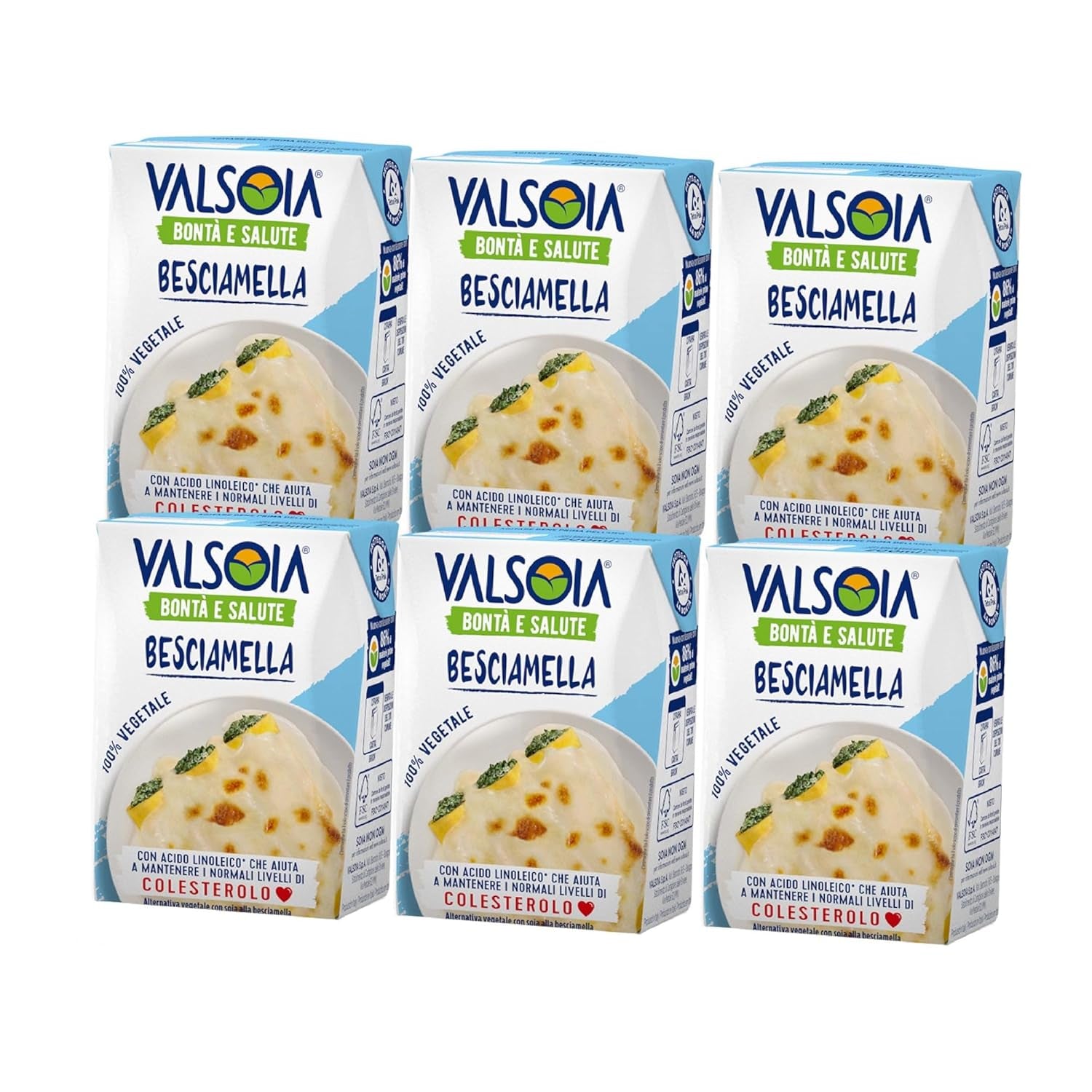 Après-shampooing Béchamel, Béchamel sans lactose, Polyvalent en cuisine, Idéal pour les végétaliens et végétariens, 6 x 200 ml