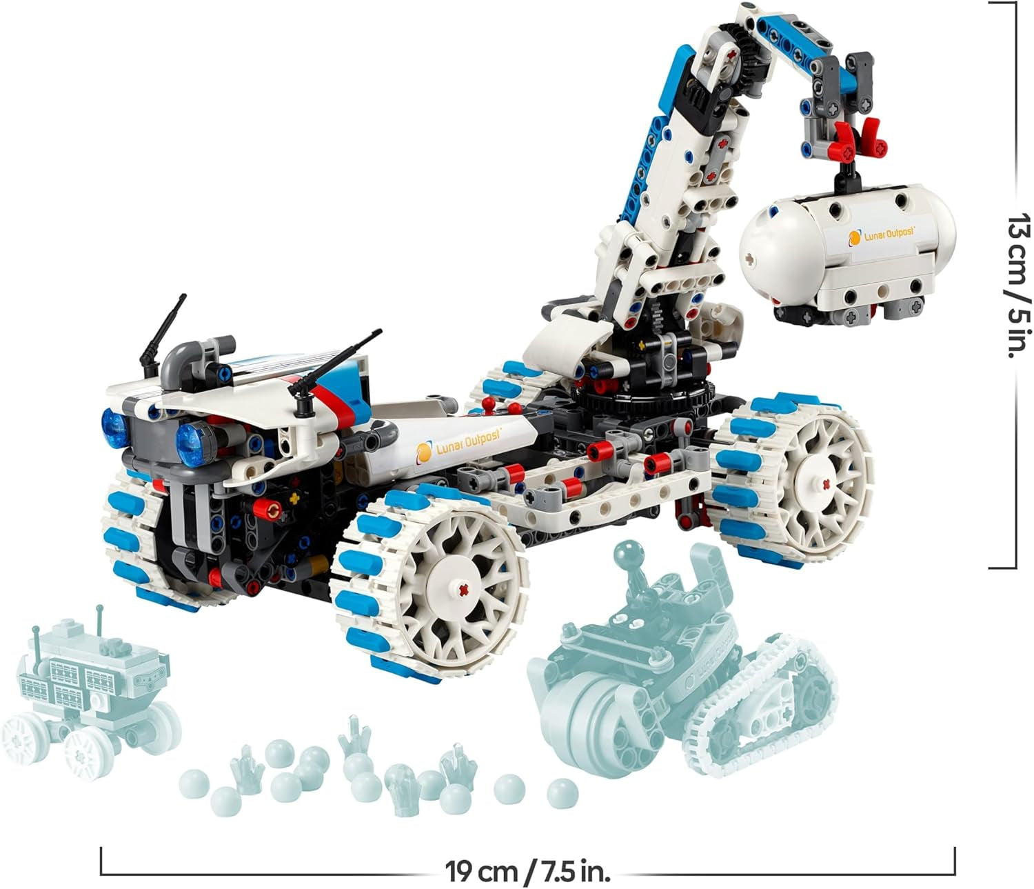 LEGO Technic Lunar Outpost Mondrover-Raumfahrzeug - Interaktives Spielzeug - Kran und Sonnenkollektoren - Robotermodell zum Bauen und Spielen - Geschenk für Jungen und Mädchen ab 10 Jahren 42211