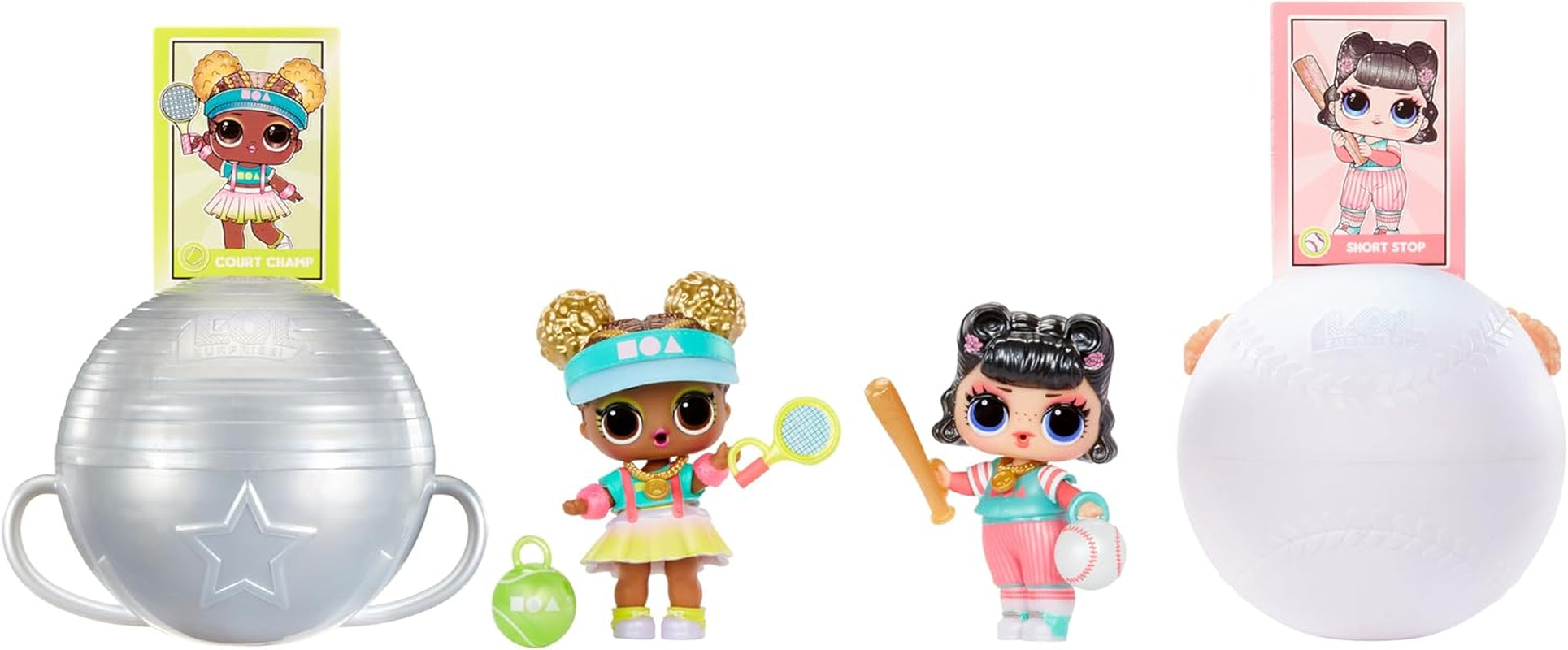 L.O.L. Surprise! All-Star Sports Vault Collection Tots - Inkl. 1 Puppe, Blindverpackung, 12 Puppen zum Sammeln, 8 Zubehörteile zum Auspacken, Ideal für Kinder ab 4 Jahren, Rosa