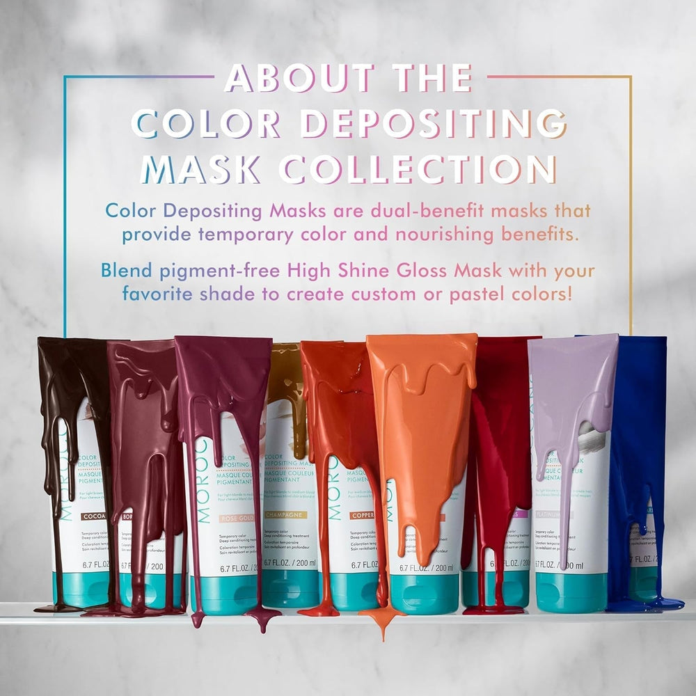 Marocainoil High Shine Gloss - Masque couleur transparent, 200 ml Masque capillaire Naty Shop