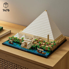 LEGO 21058 Architecture La Pyramide de Khéops Kit de construction pour loisirs créatifs, idée cadeau pour adultes, hommes, femmes, mère, père, activité créative, collection de monuments célèbres Besuche den LEGO-Store