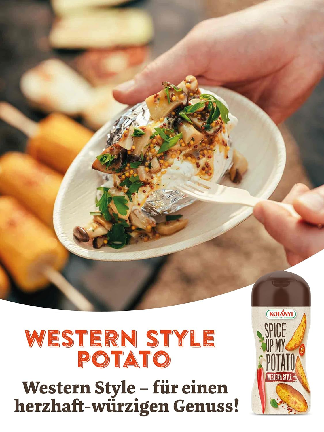 KOTÁNYI Western Style Grillgewürz 80g - Kartoffel-Gewürz für Pommes, Bratkartoffeln und Potato Wedges- Gewürzmischung zum Grillen - [Jetzt für die nächste Grillparty bestellen!]