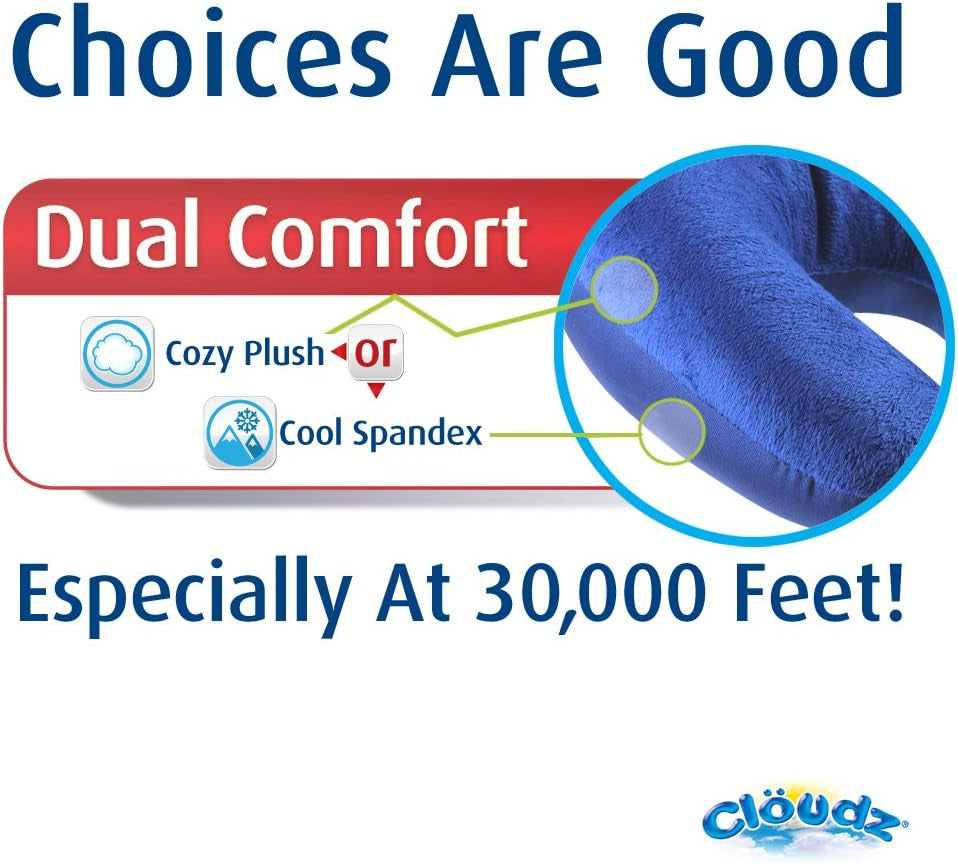 Oreiller cervical de voyage en microbilles Cloudz, gris Naty Shop Oreillers de voyage