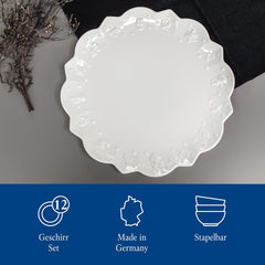 Villeroy & Boch Toy's Delight Royal Classic Service de table 8 pièces, passe au lave-vaisselle et au micro-ondes, blanc, assiettes, service de table pour 4 personnes, vaisselle de Noël, jouets, porcelaine premium