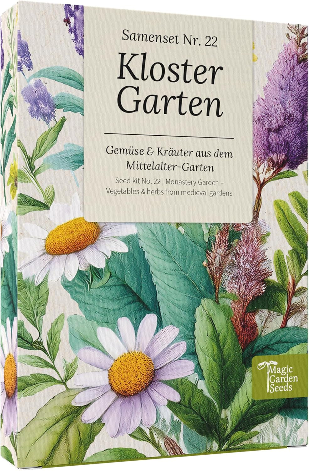 Magic Garden Seeds - Le Jardin du Monastère : Légumes et herbes du Moyen Âge - 9 Boîtes de graines culinaires, médicinales et de jardin historiques