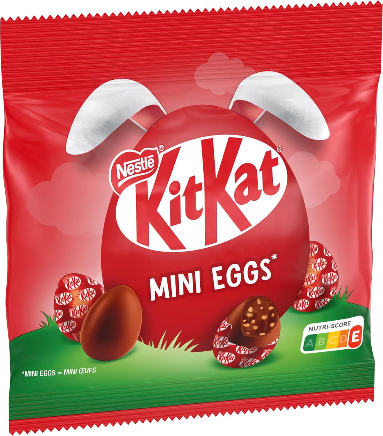 NESTLÉ Mini Eggs, petits œufs en chocolat au lait fourrés crémeux et morceaux croquants, 1 paquet (1 x 89g)