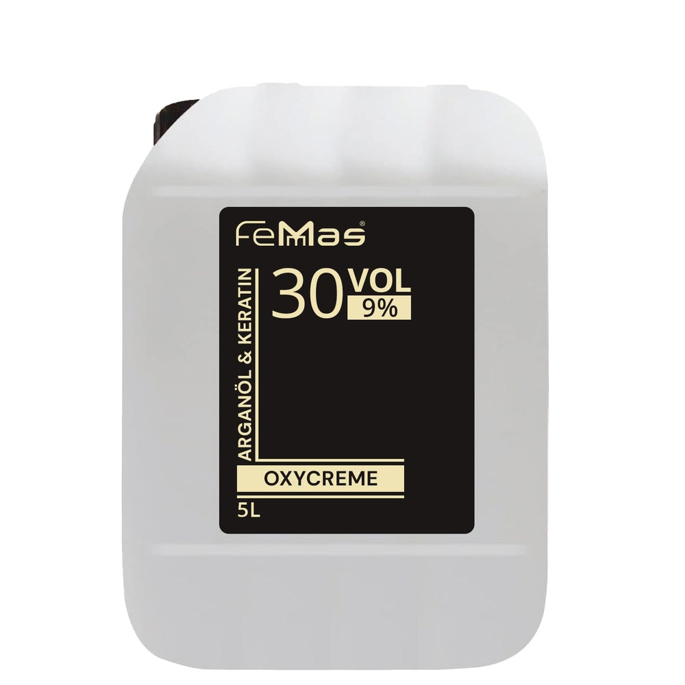 FemMas Oxycreme à 6% 1000 ml I Agent oxydant pour la coloration et la teinture des cheveux I Application facile et fixation optimale I Révélateur pour des résultats uniformes de qualité salon I Révélateur de coloration capillaire Teinture capillaire Naty Shop 9 5 litres (1 paquet)