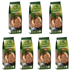 Graines de lin entières biocentrales | 7 x 400g de graines de lin bio | Idéal pour le yaourt, le muesli et le pain | Alternative au psyllium, aux graines de chanvre et aux graines de chia
