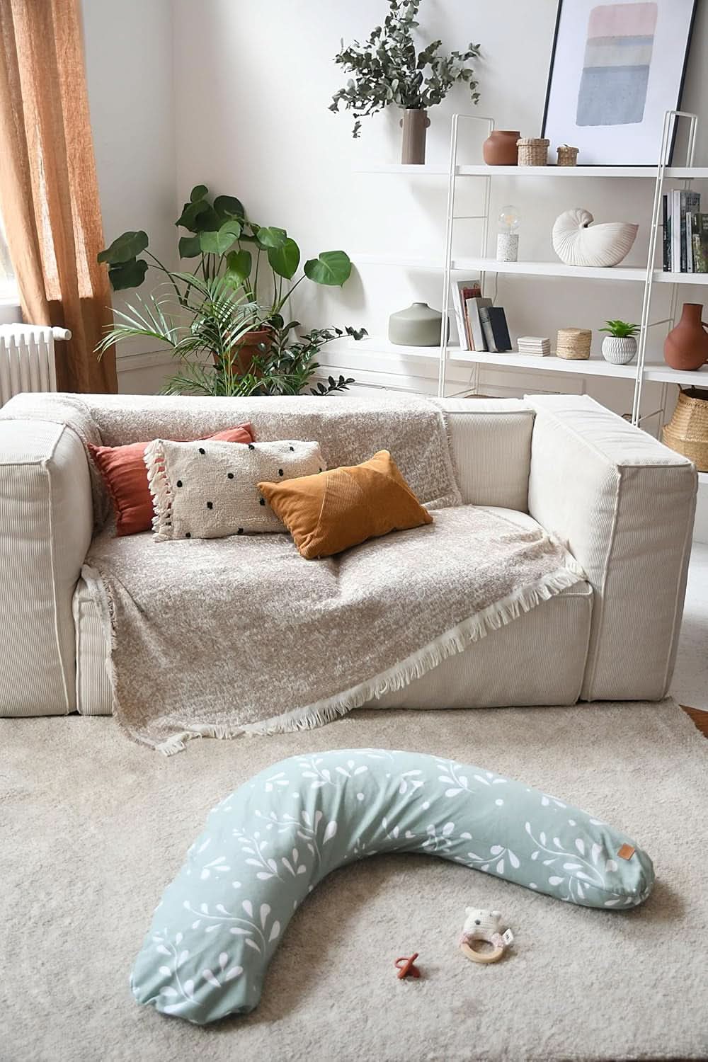 BÉABA, Big Flopsy, coussin d'allaitement multifonction, couchage, allaitement, maintien optimal, relaxation, confort Accessoires Alimentation et Allaitement Bebe Naty Shop