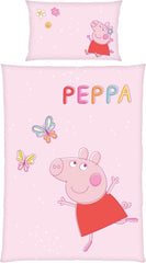 Parure de lit enfant Peppa Pig, 100 x 135 cm et 40 x 60 cm, coton Linge de lit - enfants Naty Shop Default Title