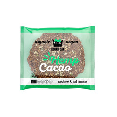 Graines de chanvre et cacao – Biscuits végétaliens aux noix de cajou et à l'avoine, emballés individuellement, sans gluten, sans soja, biologiques – 12 x 50 g Multipack