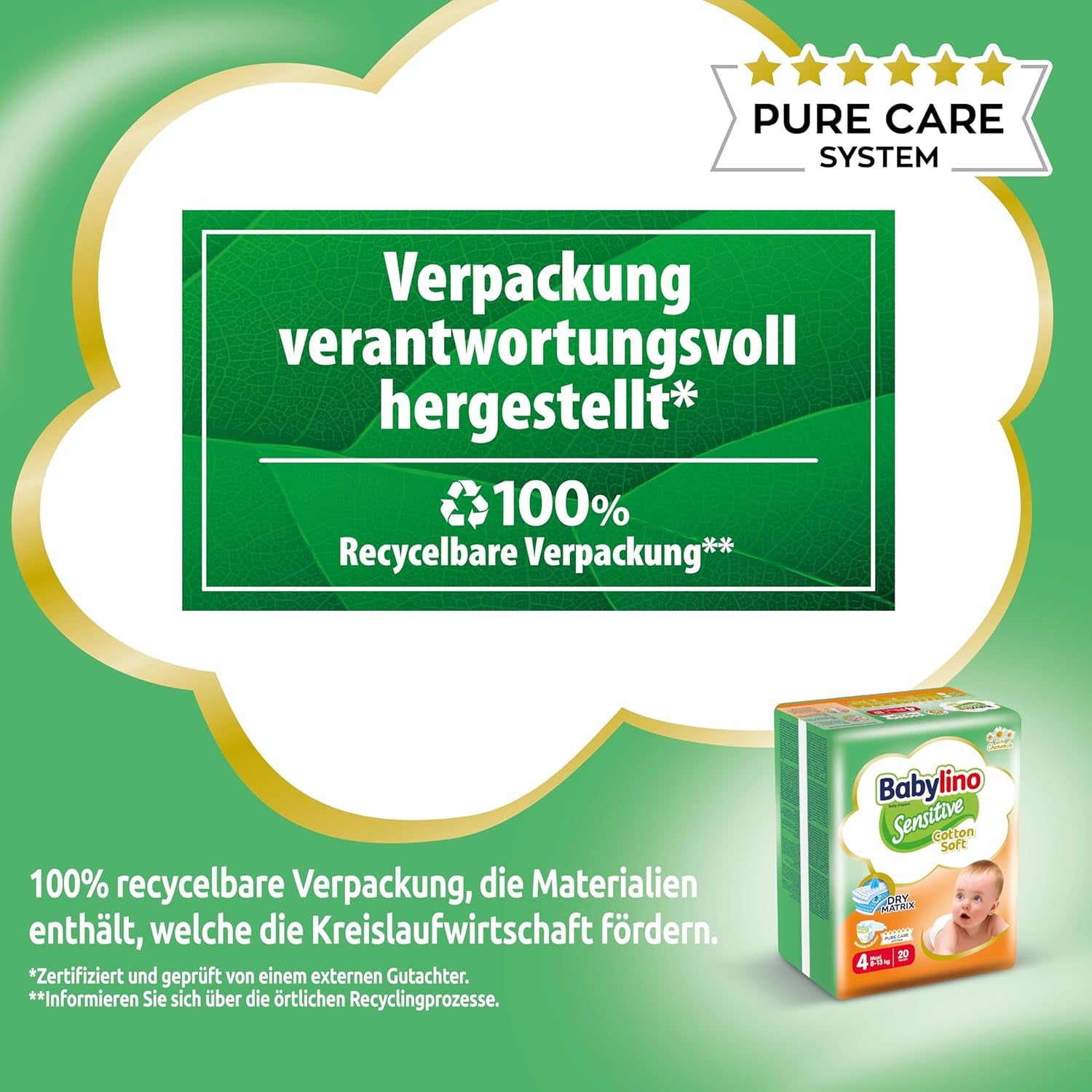 Couches bébé Sensitive taille 4, Maxi (8-13 kg), 20 pièces