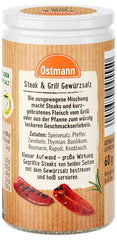 Ostmann Gewürze – Steak & Grill Gewürzsalz, leckeres Gewürzláz zum Grillen & Anbraten von würzigen Steaks, idéal pour les grillades sans viande, 60 g