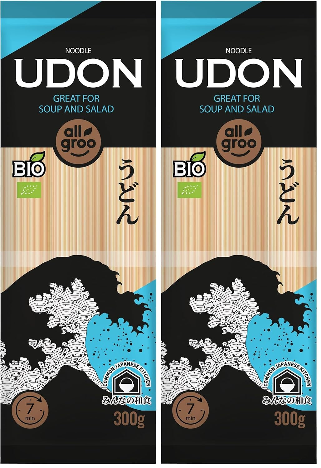 Nouilles de blé biologiques Allgroo, Udon, CN-BIO-154-1 x 300 g