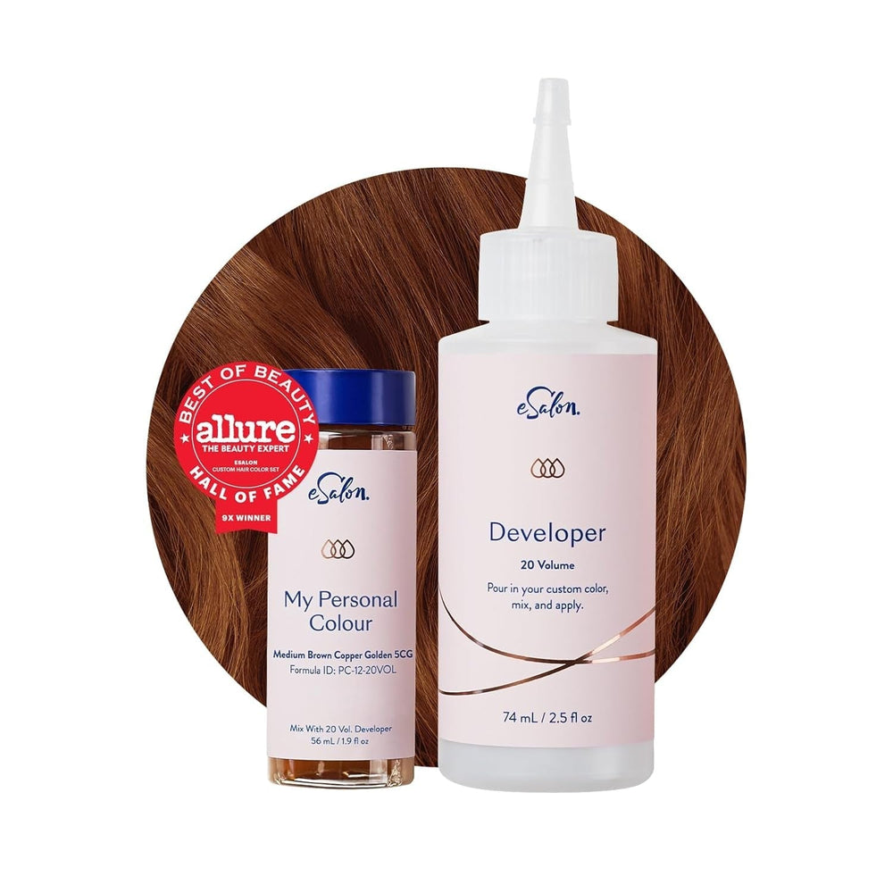 Ensemble de teintures capillaires permanentes, couverture 100 % des gris, coloration maison, 0 % d'ammoniaque, teintures capillaires multidimensionnelles, teintures capillaires professionnelles, Naty Shop, teinture capillaire, brun moyen, cuivre doré, 5 cg