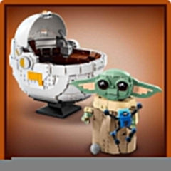 LEGO Star Wars 75403 Grogu in Seiner Repulsorwiege aus The Mandalorian - Minifigur zum Sammeln - Modell zum Bauen, Spielen und Ausstellen - Wohn-Deko - Geschenk für Jungen und Mädchen ab 10 Jahren