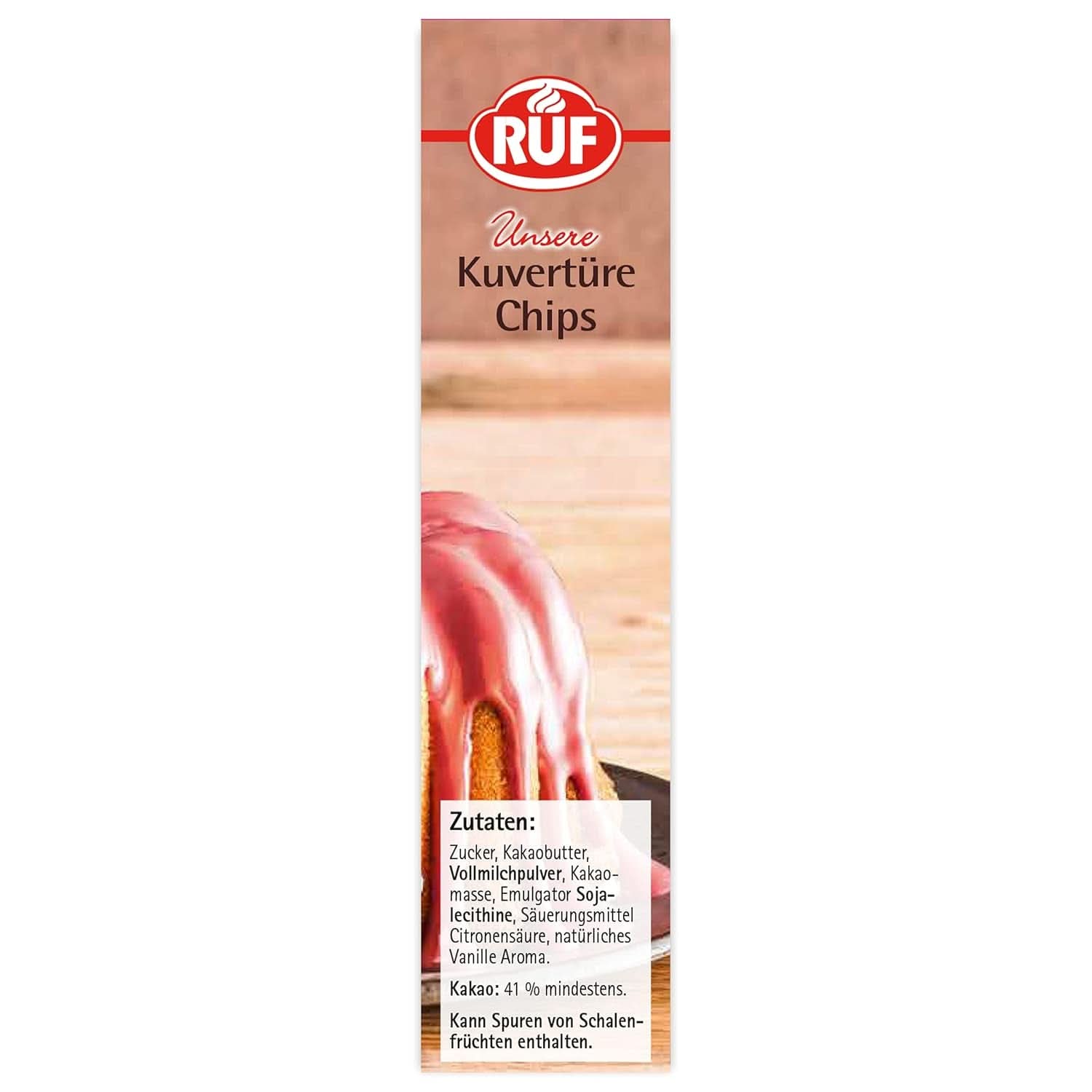 RUF Couverture Chips Ruby, 100 grammes Glaçages et Décor Naty Shop