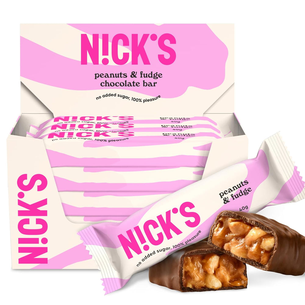 NICKS Keto Barres à la noix de coco, collations au chocolat et à la noix de coco, 175 calories, 2 glucides nets, sans sucre ajouté, sans gluten, bonbons à faible teneur en glucides (15 x 40 g)