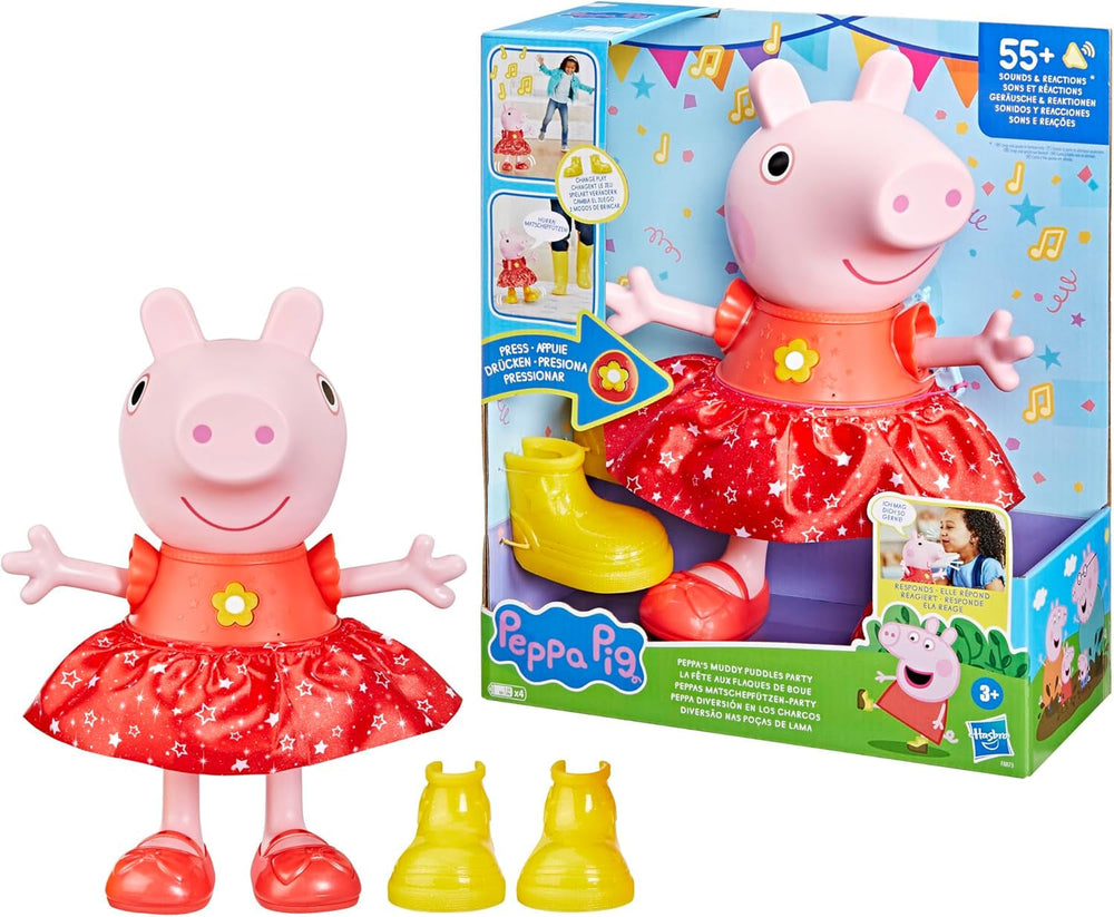 Peppa Pig Peppa'S Mud Puddle Party Doll - Version allemande, poupées roses ou roses Naty Shop