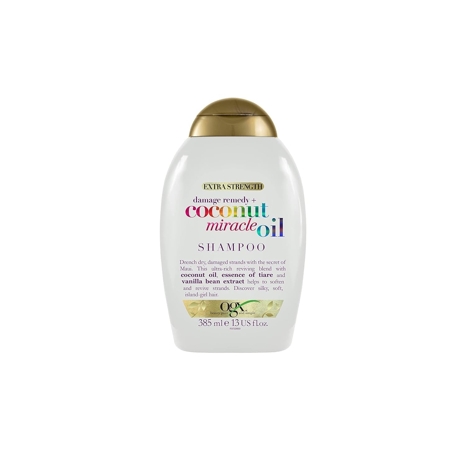 OGX – revitalisant à l'huile Miracle de noix de coco, après-shampooing hydratant à l'huile de noix de coco, shampoing OGX pour soins capillaires, 385ml