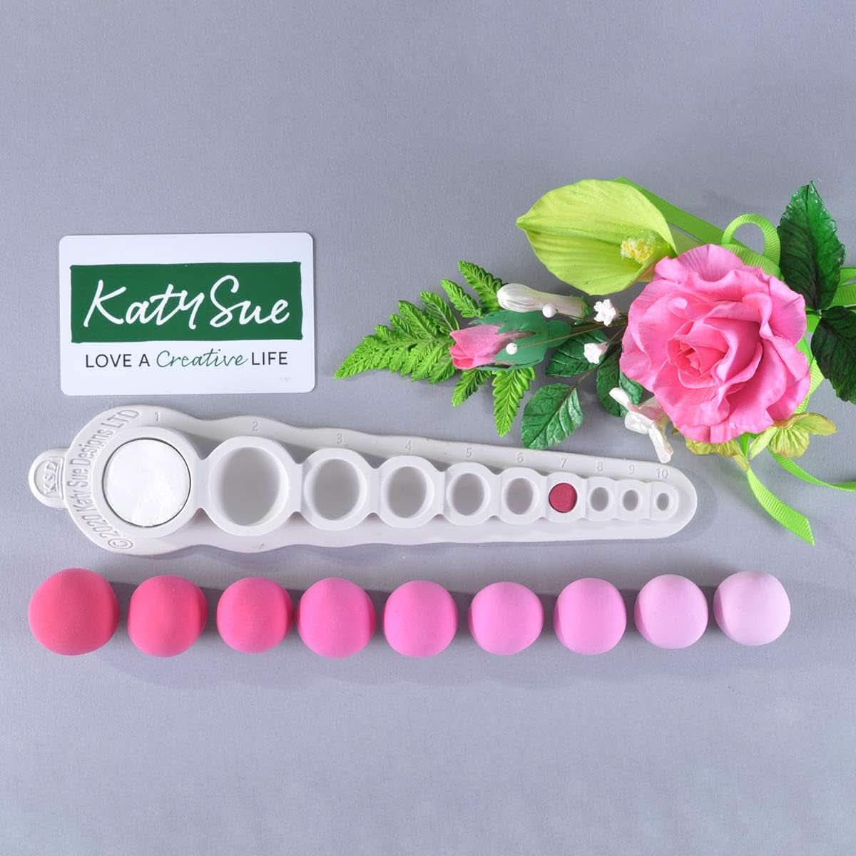 Katy Sue, Moulage d'hémisphères de silicium Diff. Dimensions, Dosage Pâte à sucre, 10 empreintes Cuisine Naty Shop