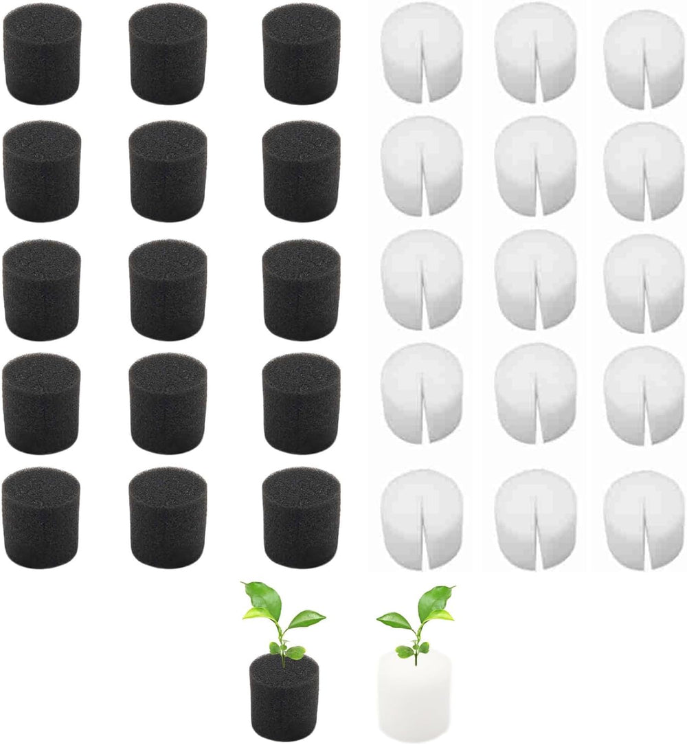 50 pièces 32*30mm éponges hydroponiques propagation de la laine de roche système hydroponique bloc d'éponge de propagation éponges de semis système hydroponique de serre pour la culture de semis de légumes et de fleurs
