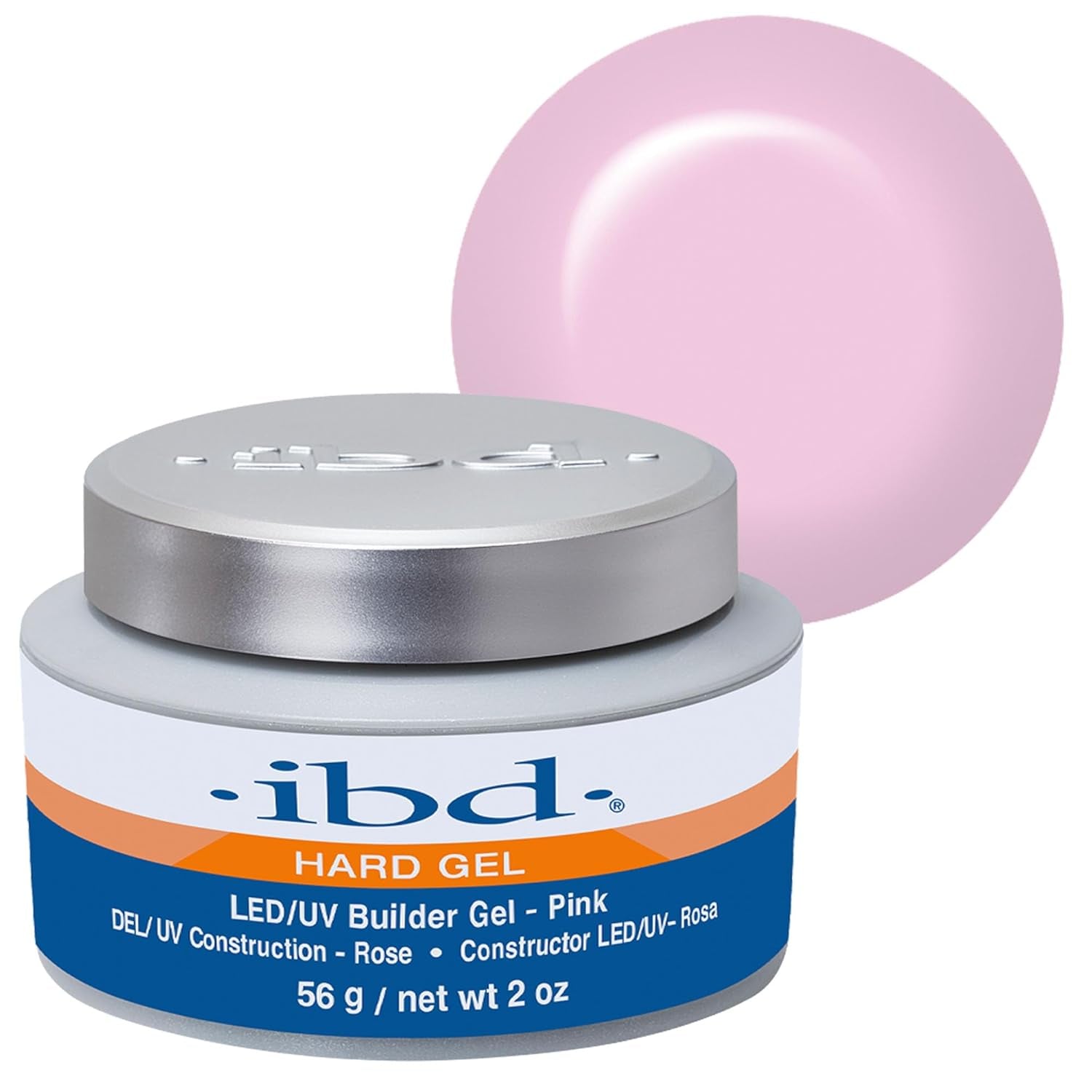 Gel dur IBD – Gel de construction LED/UV Rose II, 1 paquet (1 x 56 g) – Fabriqué aux États-Unis – Construction des ongles à la maison – Pas de rendez-vous ni de salons de manucure bruyants
