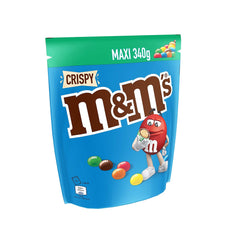 M&M'S Crispy, Lentilles croustillantes au chocolat et centre croustillant, Chocolat, 1 paquet (1 x 340 g) (paquet de 2)