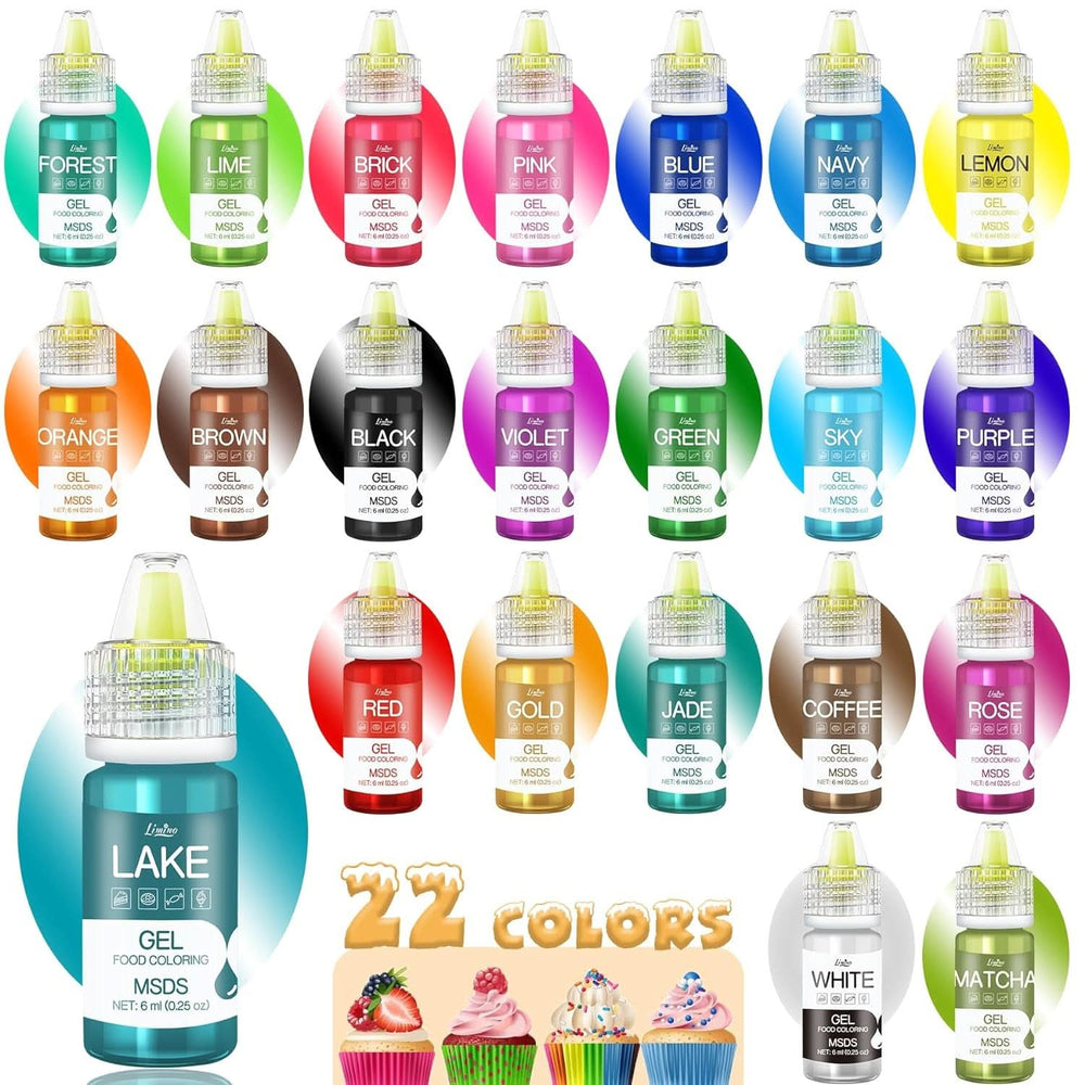 Colorant alimentaire en gel, contenants de 6 ml et 10 ml Naty Shop