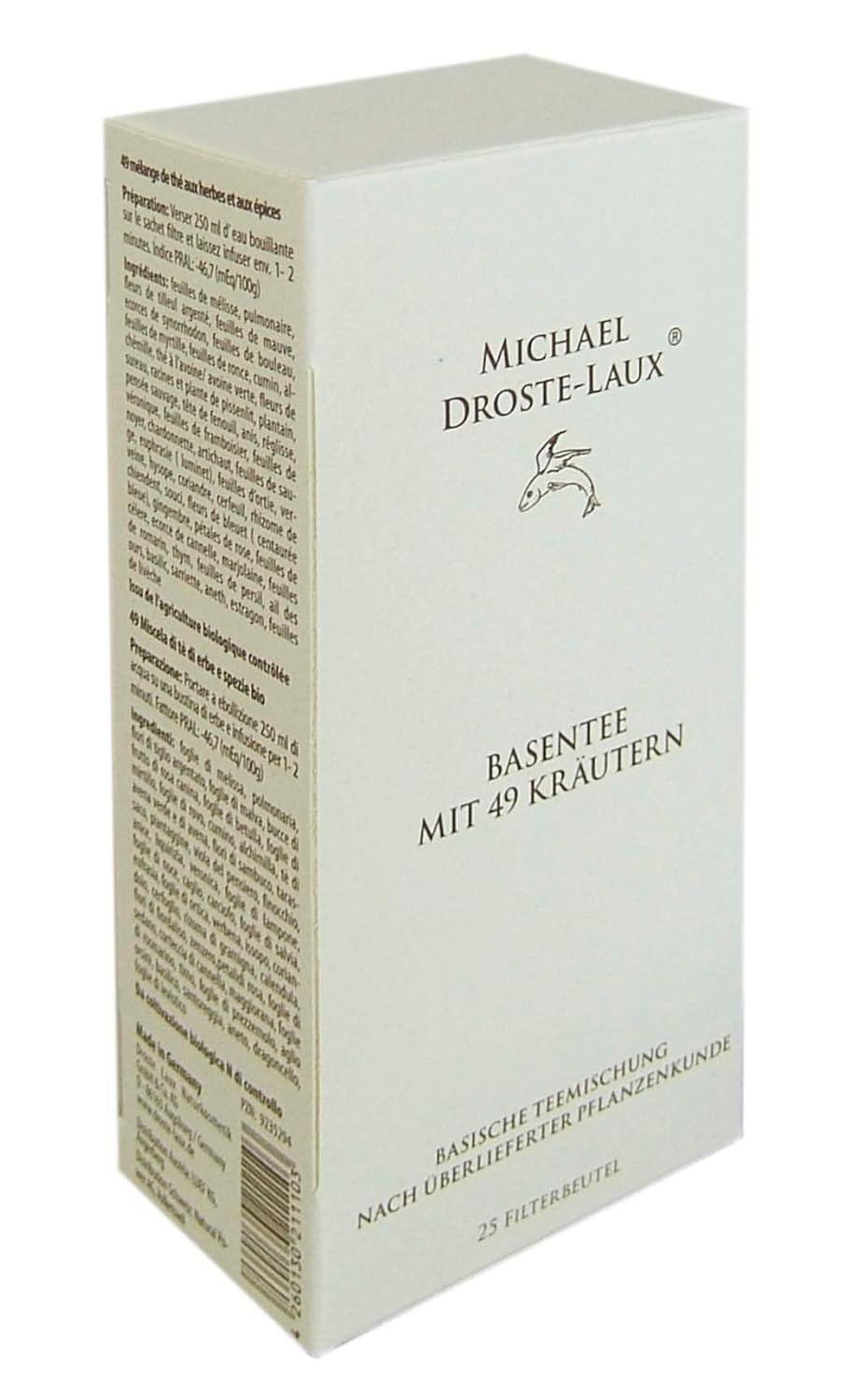 Droste-Laux Thé de base aux 49 herbes, 25 pièces (tisane, sachets filtrants, thé à jeun ou diététique) 120501