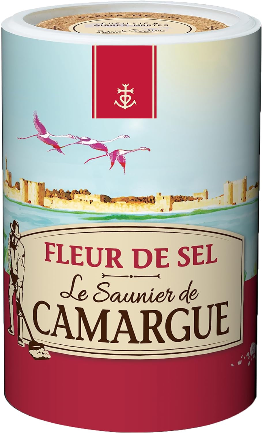 Le Saunier de Camargue Fleur De Sel en Dose de 1 kg, Premium Meersalz aus Süd-Frankreich, Ideal zum Verfeinern von Gerichten