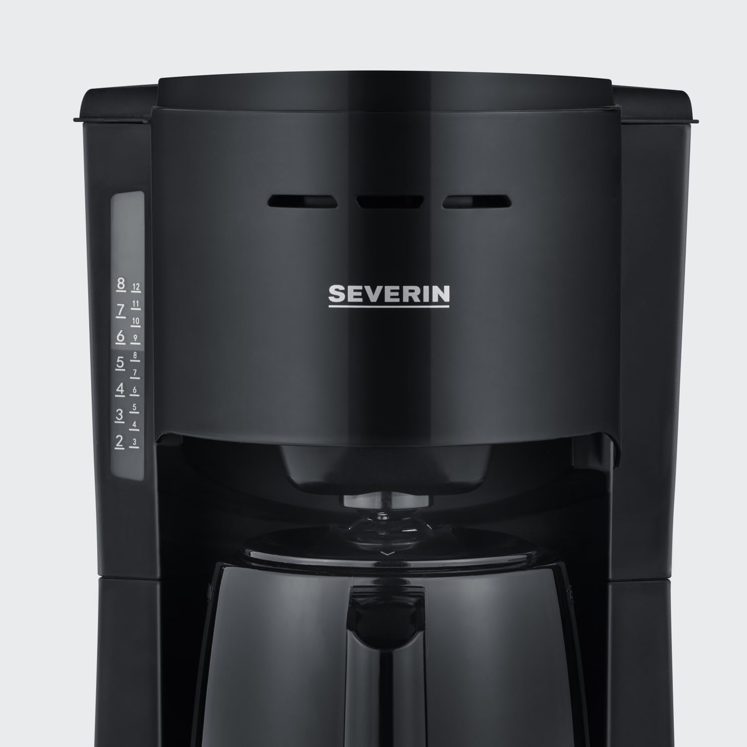SEVERIN Cafetière à filtre avec carafe thermique, cafetière jusqu'à 8 tasses, jolie cafetière à filtre avec carafe isolée, noir, 1 litre, KA 9306