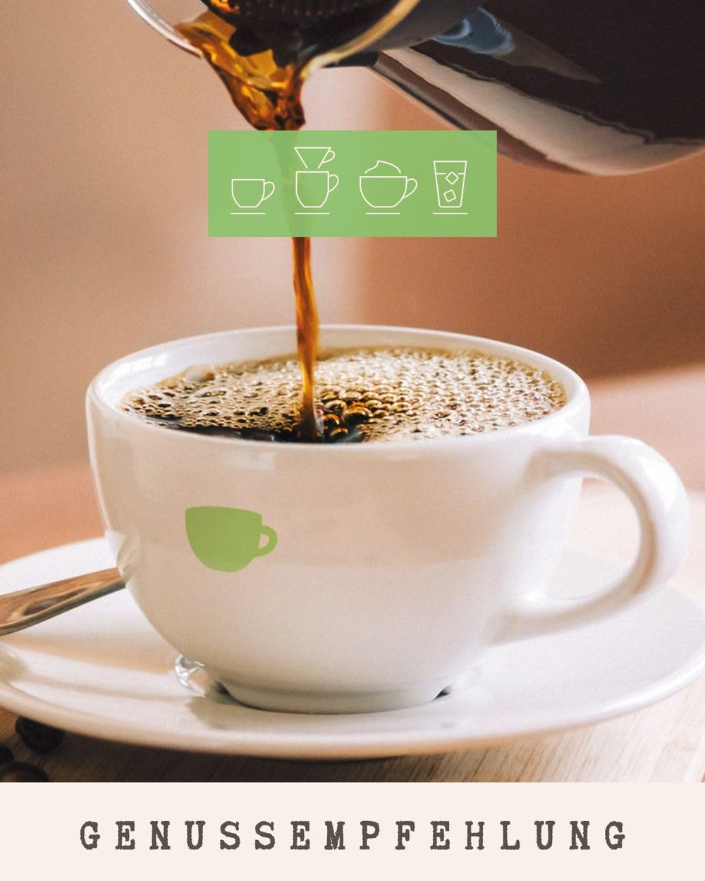 Café - Serena I 100% Arabica - entkoffeiniert I Kaffeebohnen 250g I Moka Kanne, Siebträger, Vollaautomat, Brühkaffee & French Press mit schokoladig, nutig, süßen Aroman I miltre Röstung