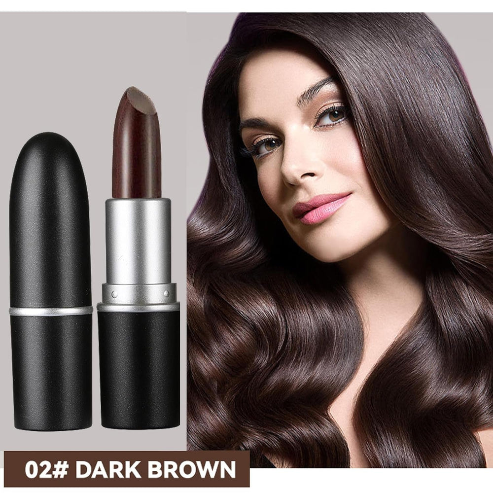 Bâton de Couleur de Cheveux Coloration de Cheveux Temporaire Rouge à Lèvres Teinture pour Cheveux, Rouge à Lèvres Temporaire Teinture pour Cheveux Couleur Blanche Couverture de Cheveux Bâton de Maquillage DIY Teinture pour Cheveux Noir Brun Coloration pour Cheveux Naty Shop