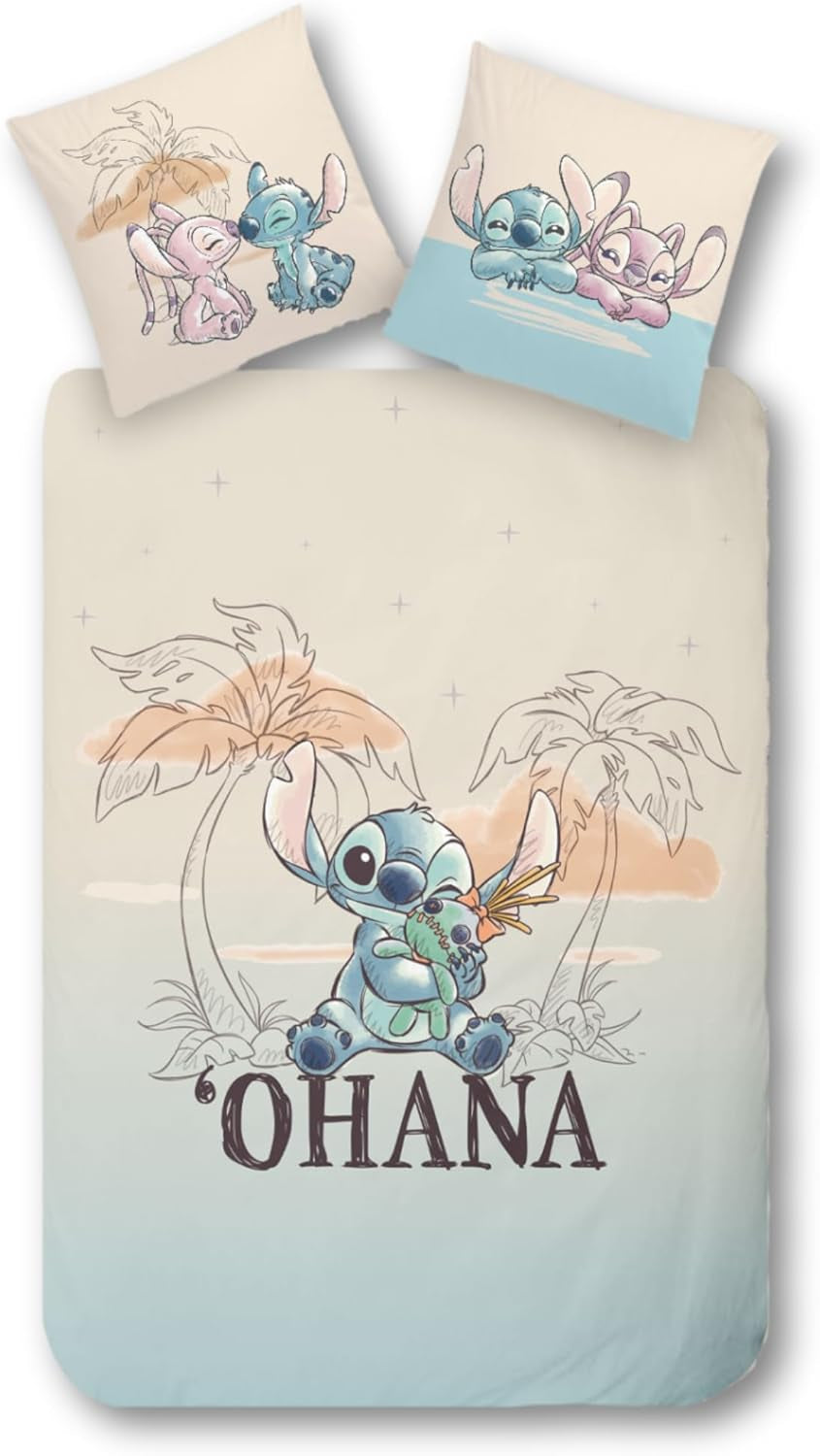 Literie pour enfants pour filles et garçons Literie 100% coton dessin animé - Kids Naty Shop Stitch