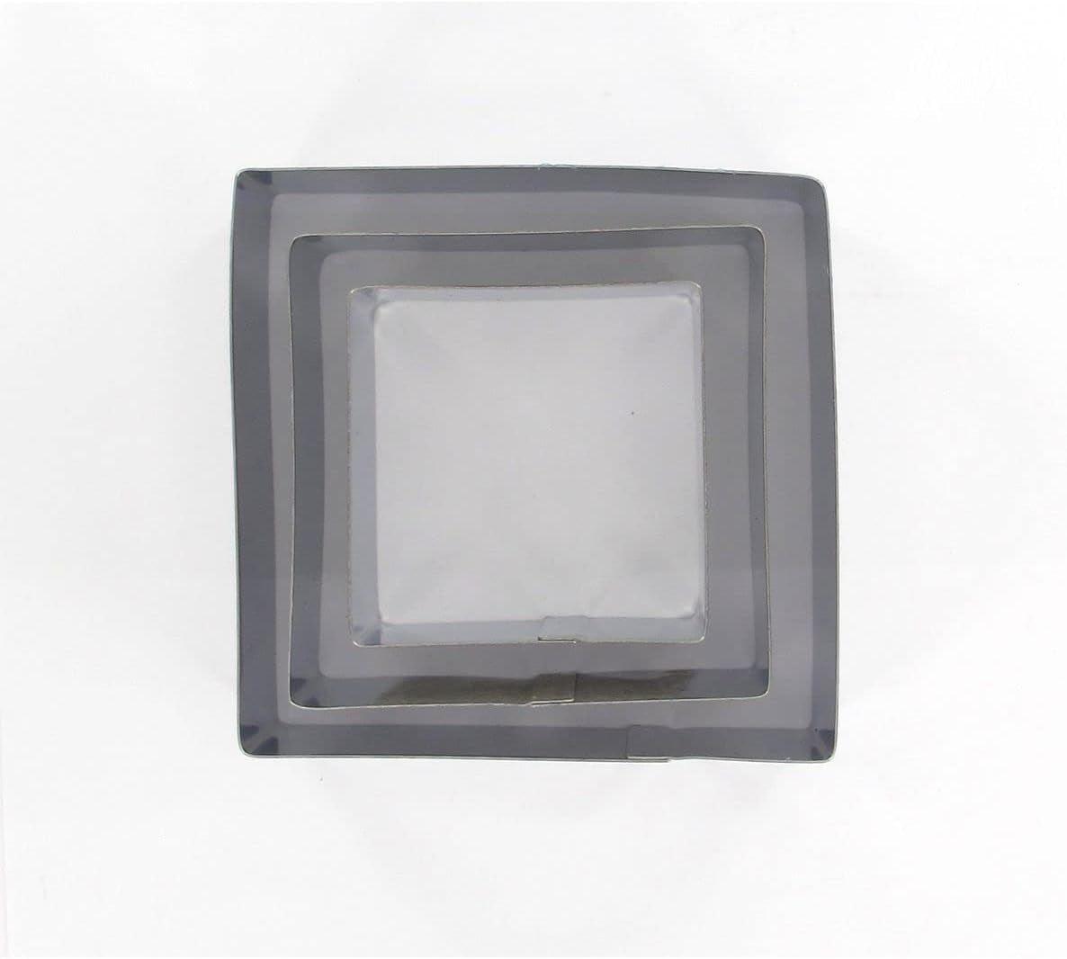 Boîte à biscuits carrée Fackelmann, acier, argent