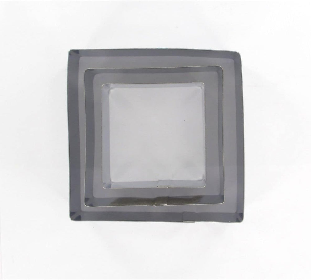 Boîte à biscuits carrée Fackelmann, acier, argent