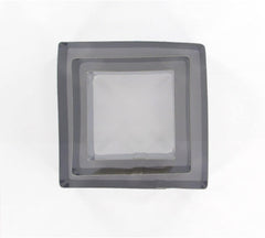 Boîte à biscuits carrée Fackelmann, acier, argent