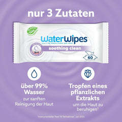 Water Wipes Lingettes nettoyantes pour bébé, 360 lingettes (paquet de 6), avec 99 % d'eau et d'extraits botaniques Lingettes humides pour bébé Naty Shop