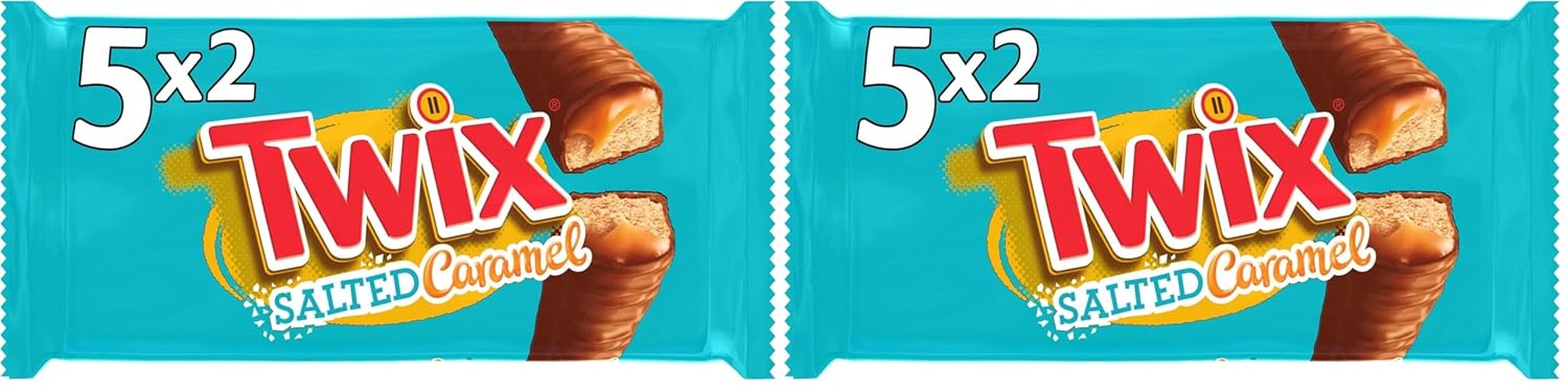 Barres de chocolat au caramel salé Twix | Paquet de chocolat en vrac | 30 barres doubles (30 x 46g)