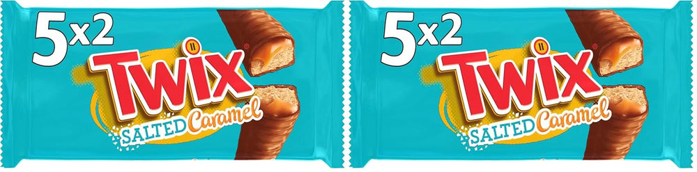 Barres de chocolat au caramel salé Twix | Paquet de chocolat en vrac | 30 barres doubles (30 x 46g)